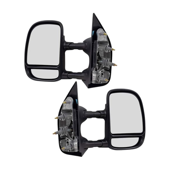Espejos laterales telescópicos PartsFlow con remolque manual para Ford E-350