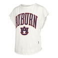 thumbnail image 2 of Women's Pressbox  Cream Auburn Tigers Nelson Movement Open Back Slub T-Shirt, 2 of 3