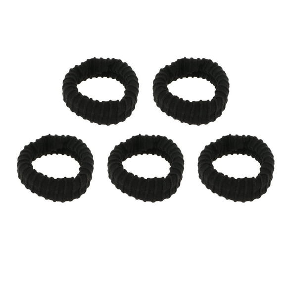Unique Bargains 5 Pcs Classic Fashion Hair Ties Hair Scrunchies for Women for Girls Black