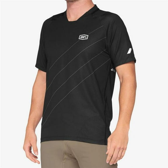 100 Percent 41204-290-12 Celium Jersey, Dark Grey & Black - Large