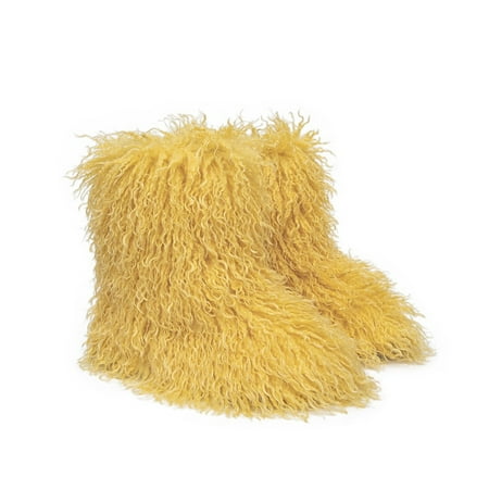 

Women s Faux fur Boot Furry Fluffy Short Snow Boot Mid-Calf Boots Warm Comfortable Outdoor Flat Shoes Cozy Furry Fuzzy Snow Boots