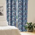 thumbnail image 2 of Ambesonne Narwhal Curtains, Fish Narwhal, Pair of 28"x63", Royal Blue Pale Blue, 2 of 5