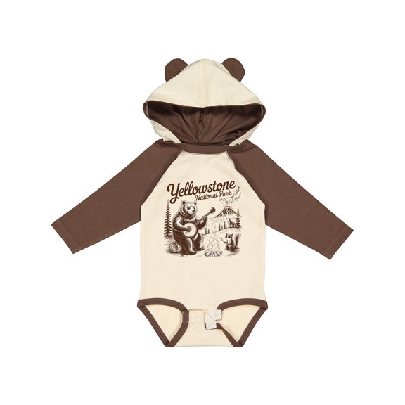 Inktastic Yellowstone National Park Boys Long Sleeve Baby Bodysuit