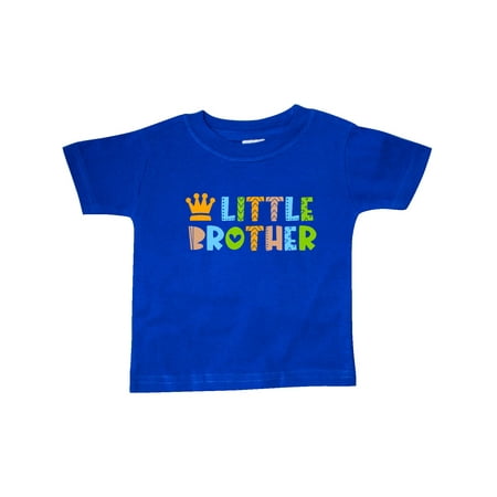 

Inktastic Baby Little Brother with Crown Gift Baby Boy T-Shirt
