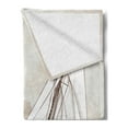 thumbnail image 2 of Vintage Soft Flannel Fleece Throw Blanket, Illustration of a Retro View of Antique American Yacht with Flags Ocean, Cozy Plush for Indoor and Outdoor Use, 50" x 60", Pale Grey Tan White, by Ambesonne, 2 of 5