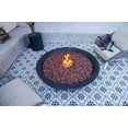 thumbnail image 6 of Sol Living Rose Bowl Natural Gas Fire Pit for Outside Outdoor Firepit Table Firepit Concrete Fire Table Patio Heater Fireplace Lava Rock 60,000 BTUs - Dark Grey, 48 x 48 Inches, 6 of 9
