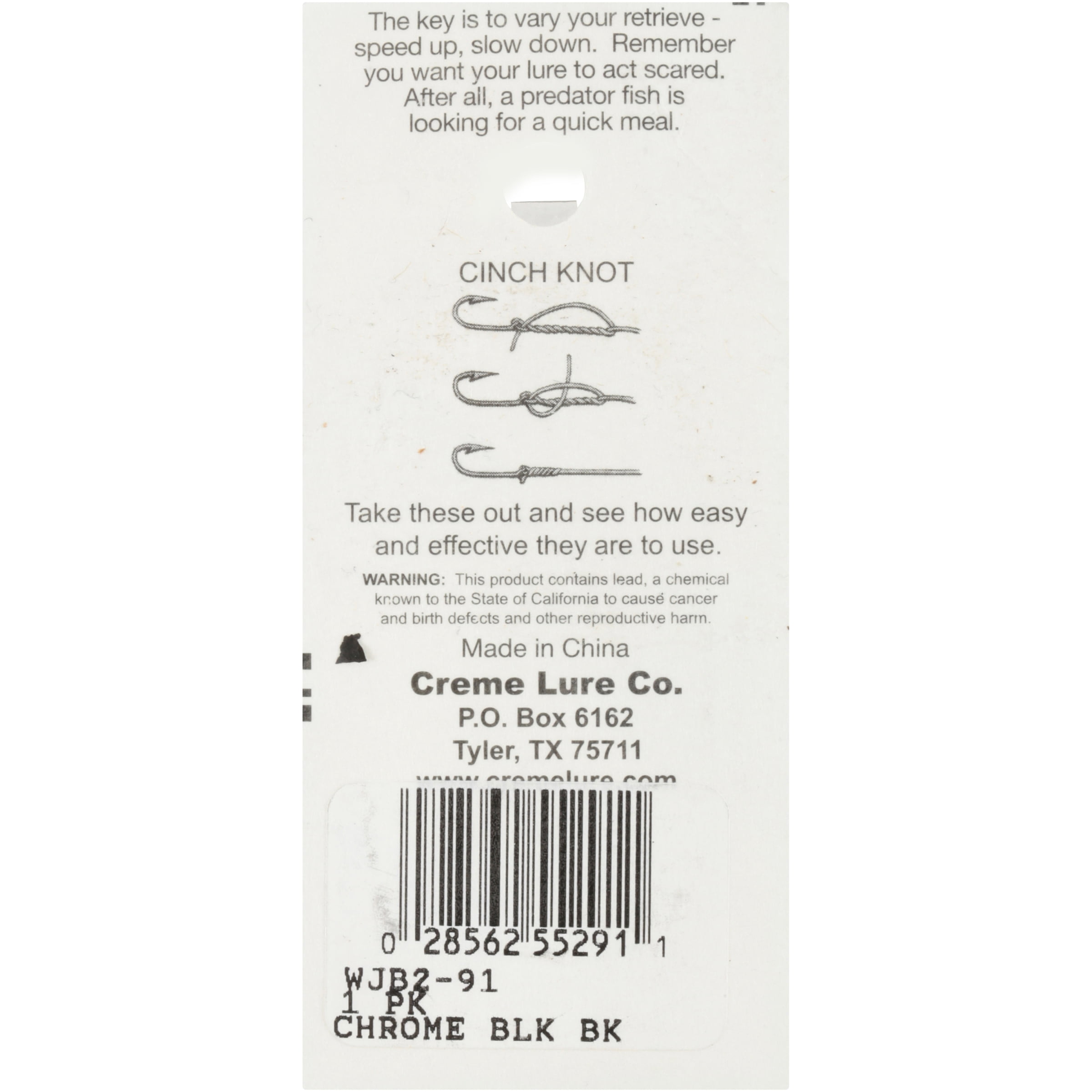 (4 pack) Creme Fishing Favorites Chrome/Black Hard Bait