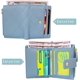thumbnail image 4 of Cartera JM para mujer de piel sintética azul con 8 tarjeteros y bolsillo con cremallera, 4 of 5