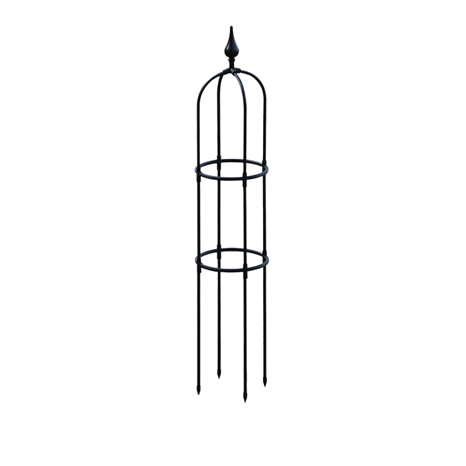 Cadancy Garden Obelisk Trellis Climbing Outdoor Plants Tall Metal Plants Support Cage with Spear Top Vertical Gardening Stand for Rose Ivy Cucumber Vine 45 Inch