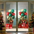thumbnail image 2 of Yhmxh Christmas Window Cling Stickers Xmas Balloon Window Decals Double Sided Red Bow and Golden Stars Glass Decal Designs for Winter Christmas Party Home Office Classroom Decoration, 2 of 7