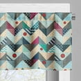 thumbnail image 3 of Ambesonne Chevron Valance Pack of 2, Vintage Patchwork Art, 54"X12", Multicolor, 3 of 5