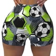 thumbnail image 2 of Balery Football Pantalones cortos de entrenamiento estampados para mujer, sin costuras, ajustados, para gimnasio, yoga, correr, deportes, ejercicio activo, fitness.-XX-Large, 2 of 8