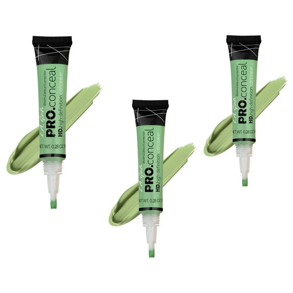 LA Girl HD.high-definition concealer - 992 Green Corrector x 3
