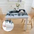 thumbnail image 2 of Awypu Winter White Sheep And Black Lion Mural Wild Animal Square Table Cover Waterproof Resistant Fabric 52*52, 2 of 8