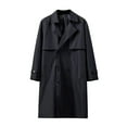 thumbnail image 4 of EOYWHK Mens Dress Shirts Men's Winter Fashion Long Trench Coat Easy Color Warm Lapel Coat Business Casual Coat　Autumn Looks, 4 of 4
