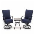 thumbnail image 1 of Four Seasons Courtyard Brookfield 3 Piece Deep Seating Patio Chat Set, Navy, 1 of 5