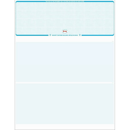 Blank Check Stock - 250 Blank Computer Check Stock - Check on Top - Blue (Linen Blue)