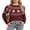 11 Wine Red, variant on Christmas Sweaters for Women Chritmas Tree and Fair Isle Style Ugly Christmas Sweater Loose Knit Warm Pullover Sweater Shermie