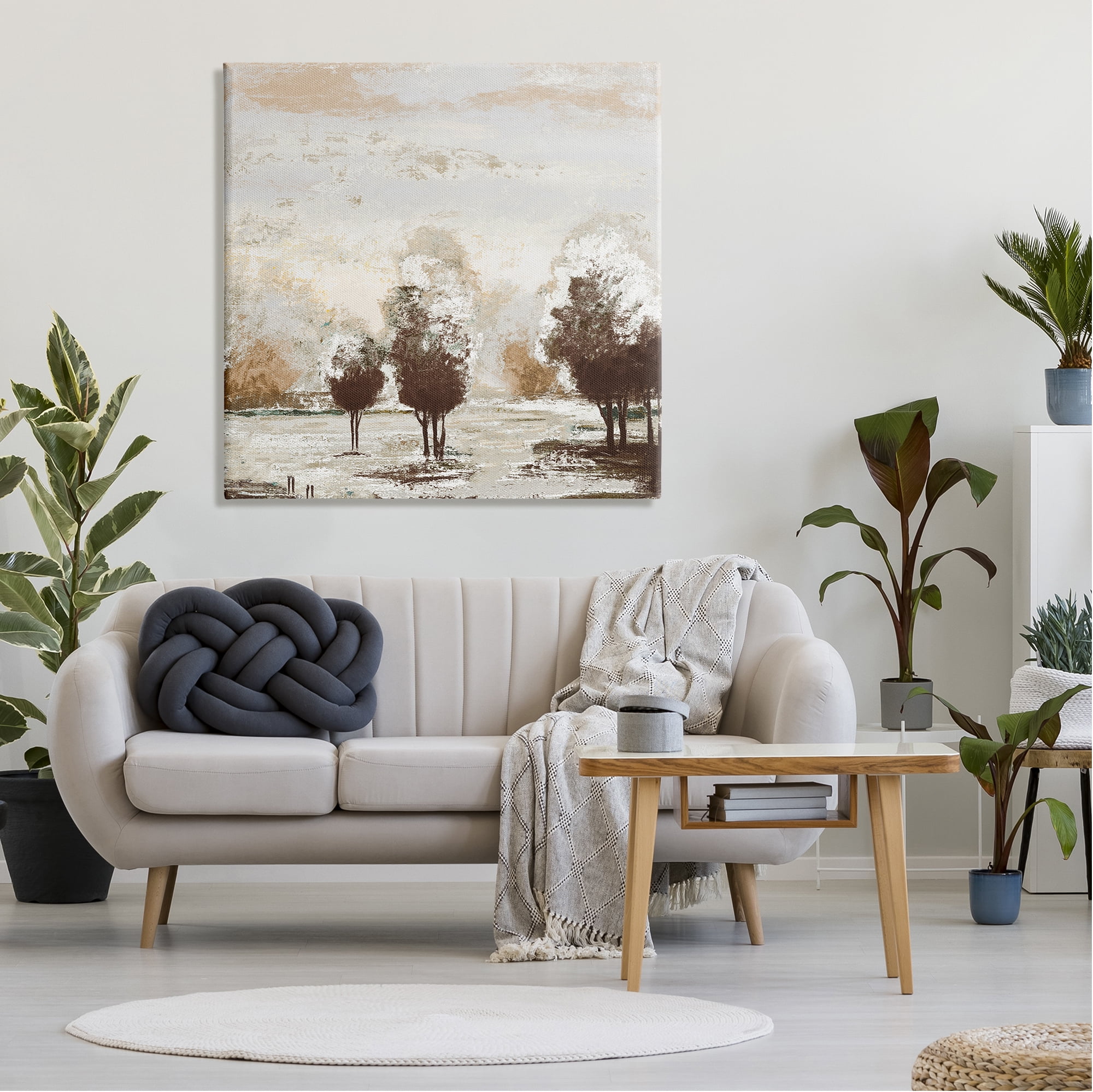 Stupell Distressed Nature Tree Collage Landscape Painting Gallery Wrapped Canvas Print Wall Art