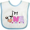 thumbnail image 3 of Inktastic I'm 1 Cute Cow and Polka Dots Boys or Girls Baby Bib, 3 of 4
