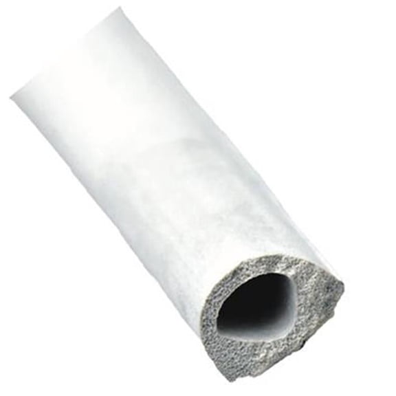 0.5 x 0.375 in. Rubber D Seal with Tape - White