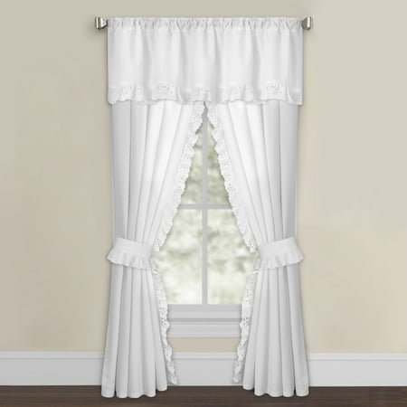 Levinsohn Textile White Microfiber Eyelet Curtain Panel Pair