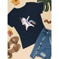 thumbnail image 3 of Colorful Dabbing Unicorn T-Shirt Women -Image by Shutterstock, Female x-Large, 3 of 4