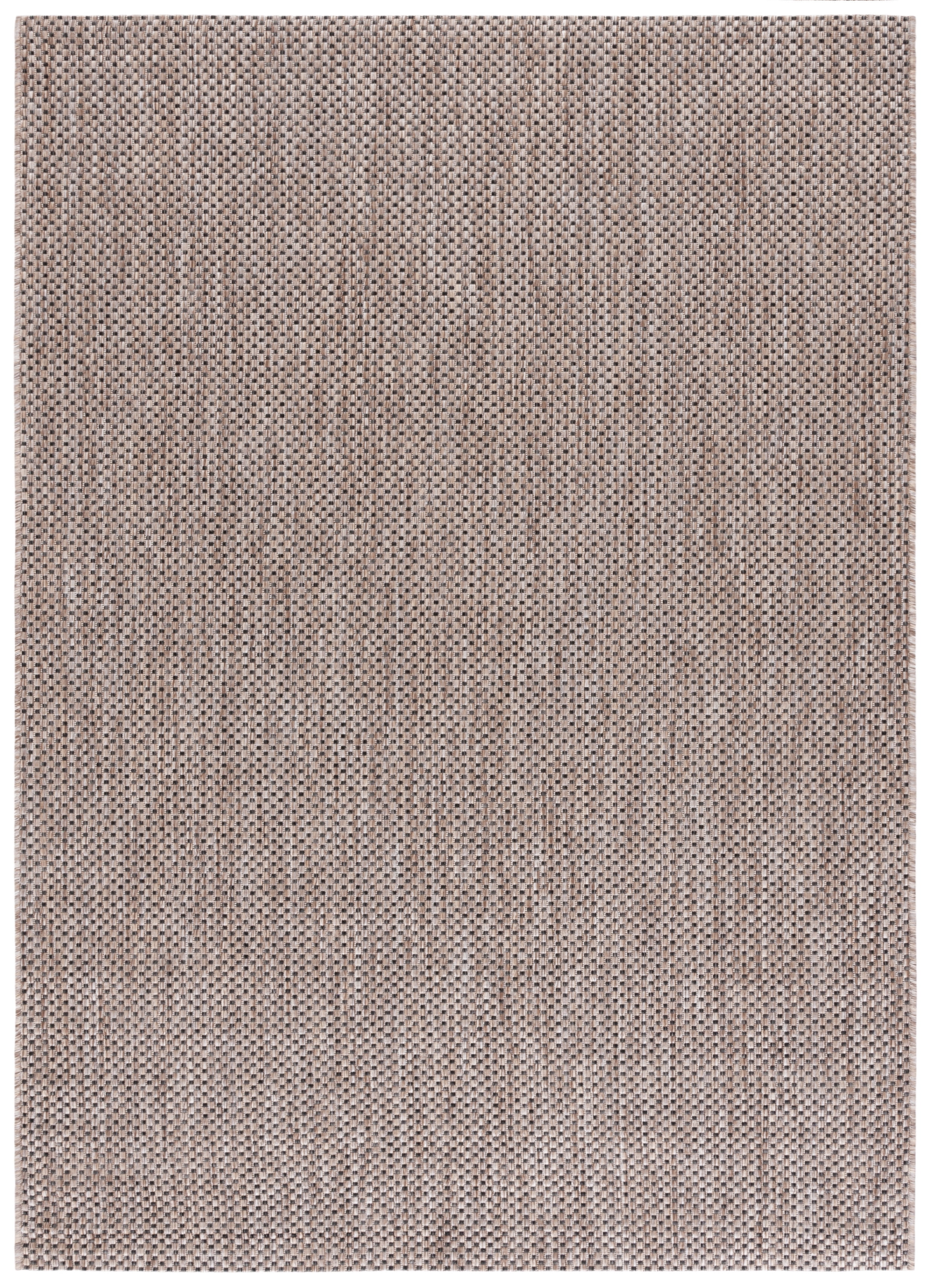 Safavieh Courtyard Finnian Solid Indoor/Outdoor Area Rug, Natural/Black, 6'7" x 9'6"