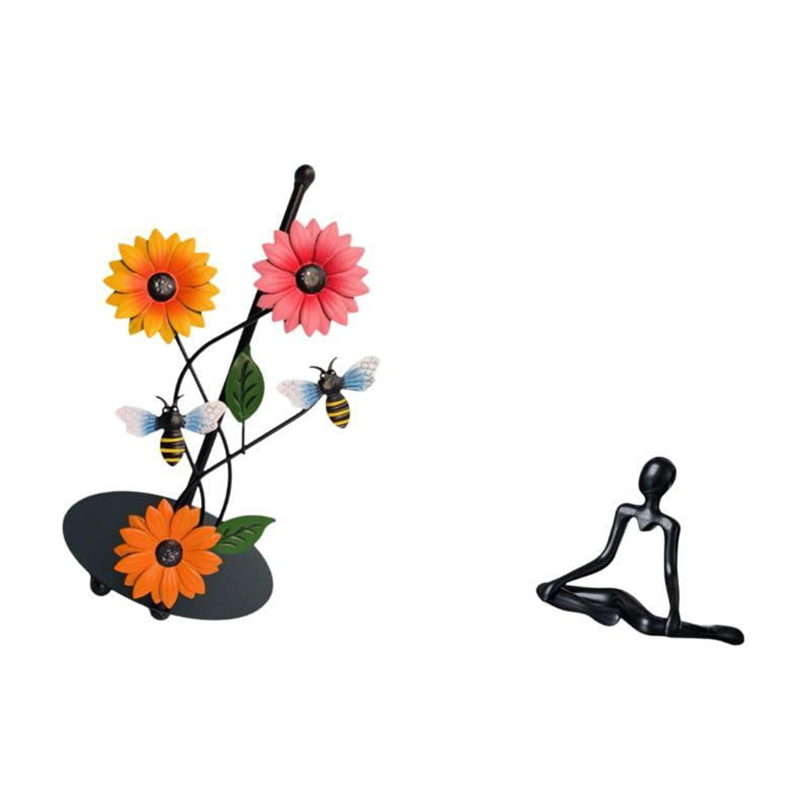 Fiocias Thinker Paper Towel Holder Dispenser Non Slip Vertical Tissue Holder Rack Decorative Figurine Unique Creative Abstract Sculpture Desktop Ornament for