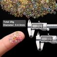 thumbnail image 2 of Uxcell Iridescent Glass Tiny Bubble Beads, 0.4-3mm 20g No Hole Micro Mini Round Golden Yellow Water Droplets Beads, 2-Pieces, 2 of 6