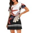 thumbnail image 1 of Vsdgher Motif Étoiles de Mer Coquillages Chemise de Nuit à Manches Courtes Col Rond Mignonne Robe de Nuit Confortable, 1 of 6