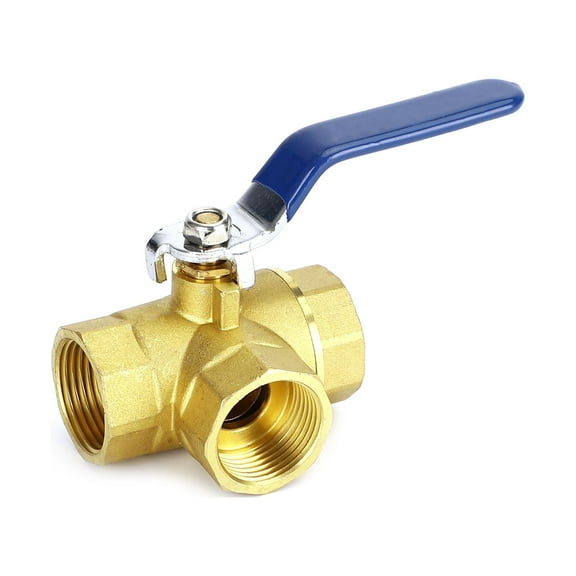 1" 3 Way Ball Valve Female L Port Vinly Insulation Handle 600 WOG DN25