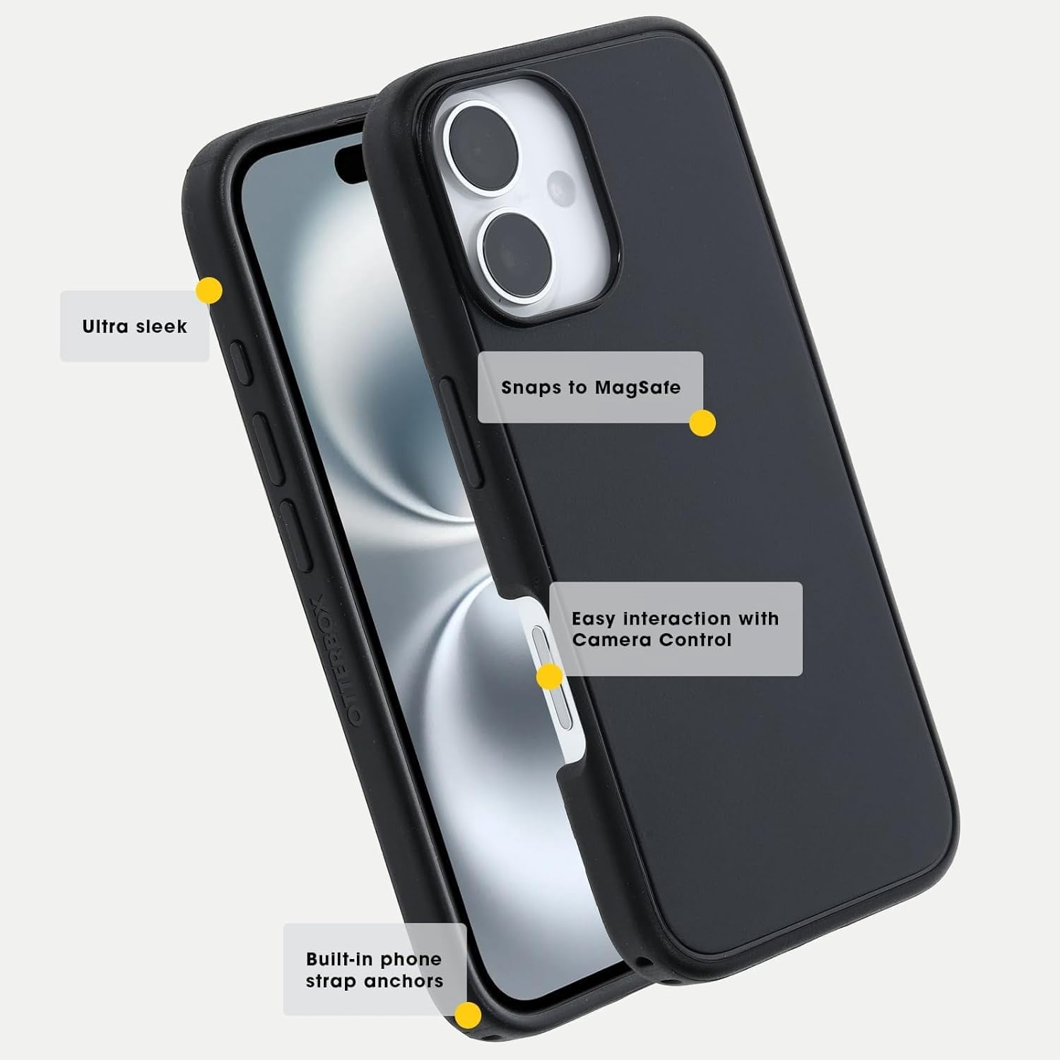 OtterBox iPhone 16 (Only) - Symmetry Series+ Case - Autumn Rust (Red) - Snaps to MagSafe - Ultra-Sleek - Raised Edges Protect Camera & Screen - Non-Retail Packaging