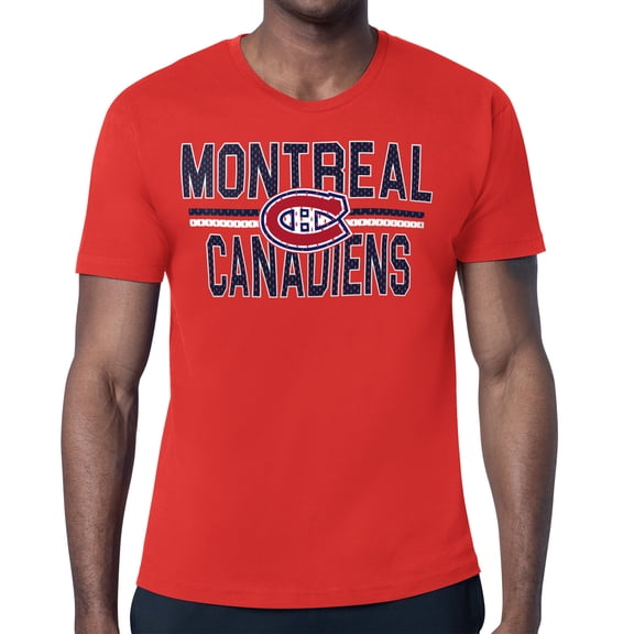 Men's Starter Red Montreal Canadiens Mesh Look Team Name T-Shirt