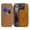 Brown, variant on ELEHOLD Mag-Safe Wallet Case For iPhone 14 , with RFID Blocking – PU Leather Flip Folio Phone Case with Card Slots Raised Edges Strong Magnetic Card holder Shockproof Cover ,Black
