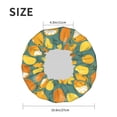 thumbnail image 3 of Cute Rounded Orange Shower Cap, Reusable Bath Hair Hat for all Hair Lengths Hair Cover with Elastic Band Double Waterproof Layers Bathing Hat, 3 of 5