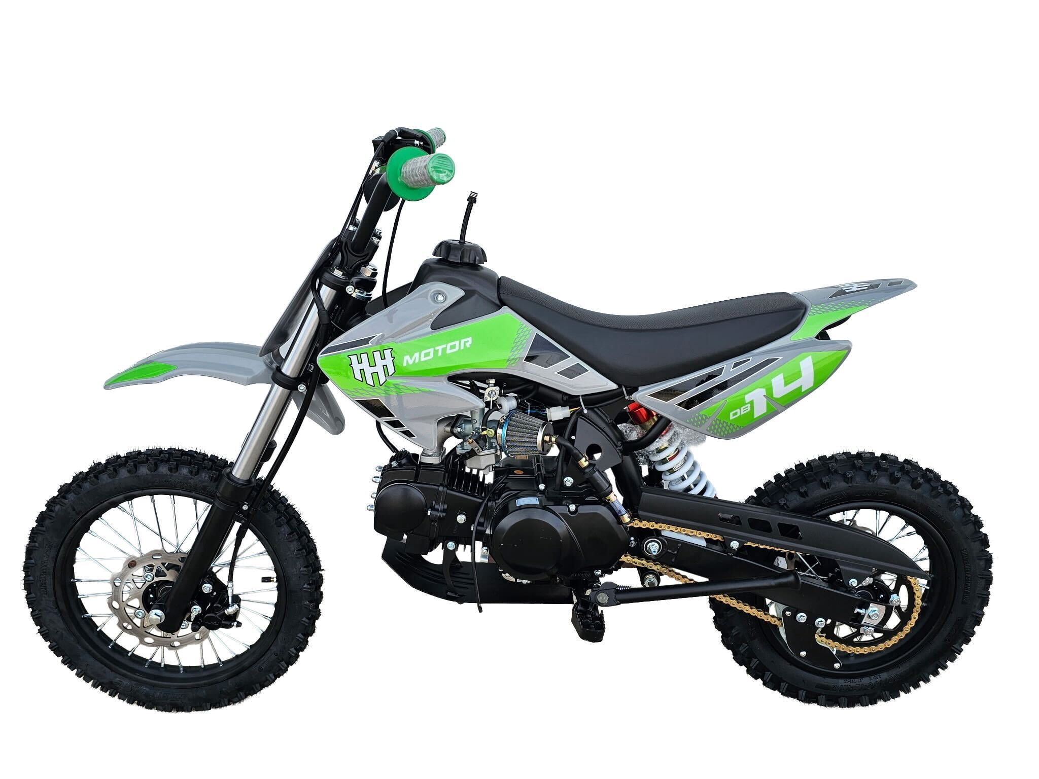 HHH DB-14 DLX 110cc Dirt Bike Fully Automatic Off Road Pit Bike Gas bike Dirt bike for youth (Yellow)