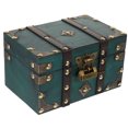 Wooden Treasure Chest Vintage Jewelry Storage Box Largecapacity