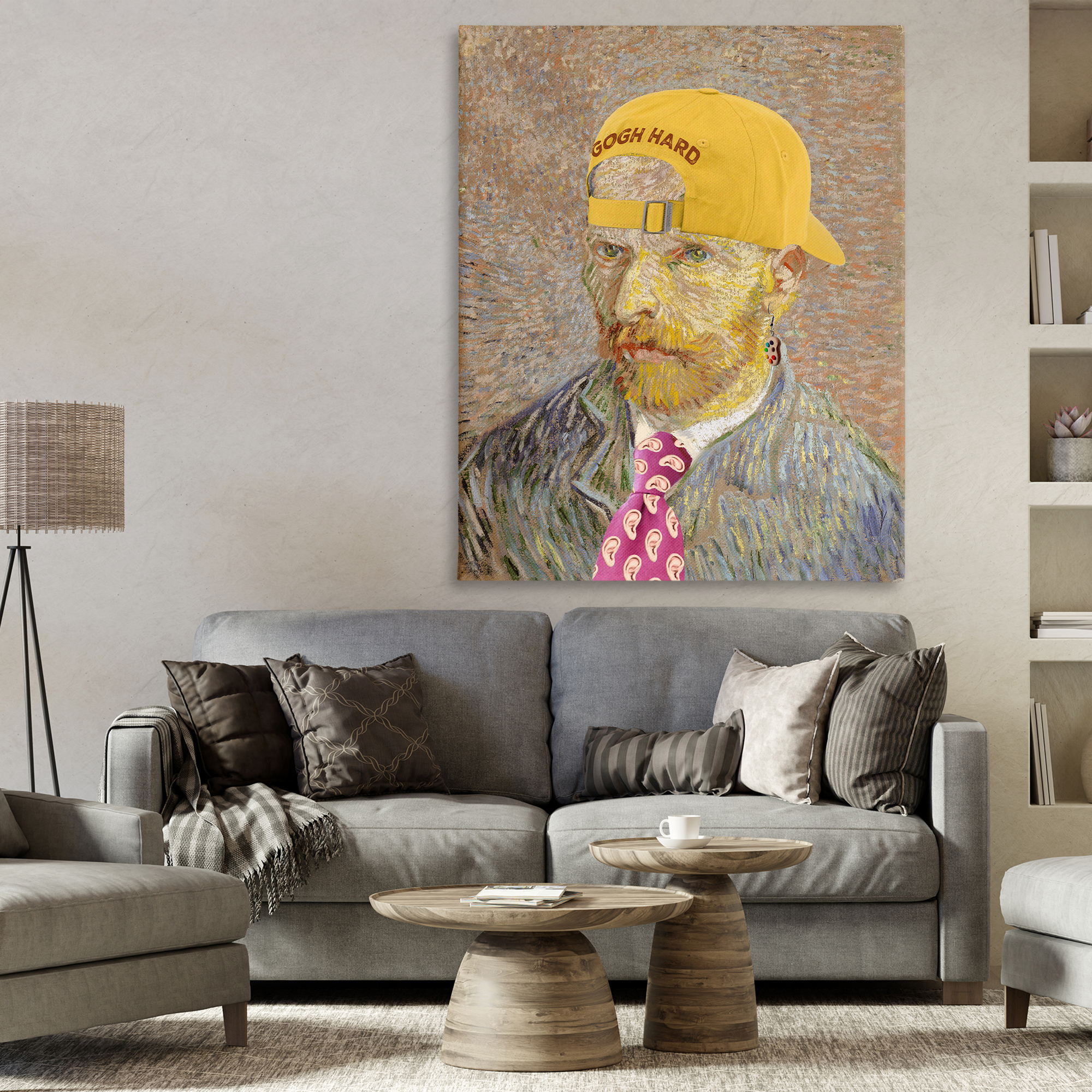 Van Gogh in Yellow hat Canvas Wall Art, design by Masters Redux