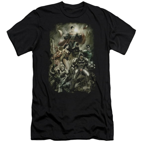 JLA Justice League Aftermath S/S Adult 30/1 T-Shirt Black