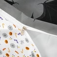 thumbnail image 5 of Homewish Halloween Bat Twin Duvet Cover, Gothic Animal Twin Bedding, Gray Black, Pumpkin Bat Reversible 2 Pieces, 1 Duvet Cover and 1 Pillowcase, 5 of 7