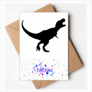 dinosaur black bs b Welcome Back Greeting Cards Envelopes Blank