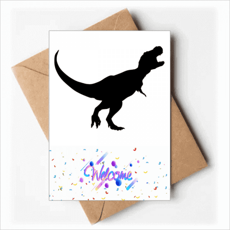 dinosaur black bs b Welcome Back Greeting Cards Envelopes Blank