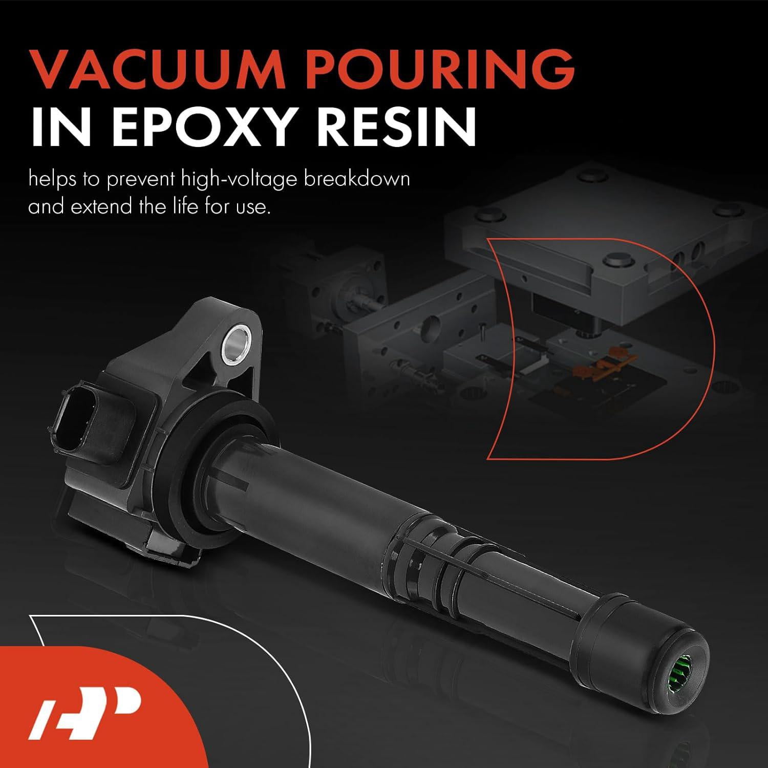A-Premium Ignition Coil Pack Compatible with Acura ILX 2015-2019 Honda Accord 2013-2017 CR-V 2.4L 1.5L 2015-2019 Front 4-PC