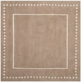 thumbnail image 2 of SAFAVIEH Bella Danita Plain Dotted Bordered Wool Area Rug, Beige/Ivory, 5' x 5' Square, 2 of 8