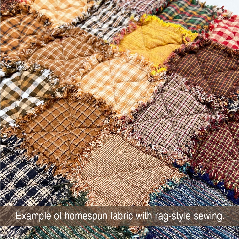 1/4 Yard ( 9 x 45 ) Homespun Fabric various Colors Designs You Choose