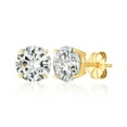 thumbnail image 1 of Large 4ct Brilliant Stud Earrings in Gold, 1 of 1
