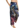 thumbnail image 6 of Salouo Rainbow Astronaut Space Landscape Print Women's Pajama Pants Casual Loose Sweatpants PJs Flowy Pants Drawstring Palazzo for Women Wide Leg Pants Lounge Pajama -Large, 6 of 8