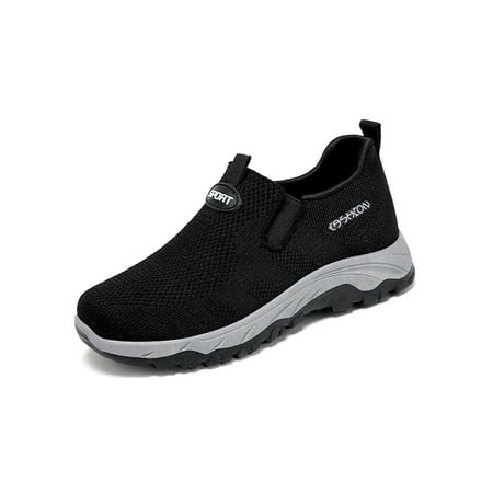 

Tenmix Mens Non-Slip Casual Sneakers Workout Lightweight Mesh Sneaker Sports Breathable Running Shoe Black 7.5