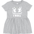 thumbnail image 3 of Inktastic How I Roll Bowling Girls Baby Dress, 3 of 5